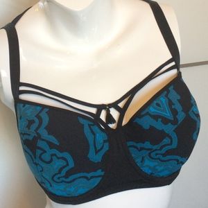 NWT Marlies Dekkers Strappy Patterned Bra 32E